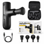 MVPmini Percussion Massage System with Vibration & Premum Silicone Massage Heads with Impact Control that Contour to Your Body