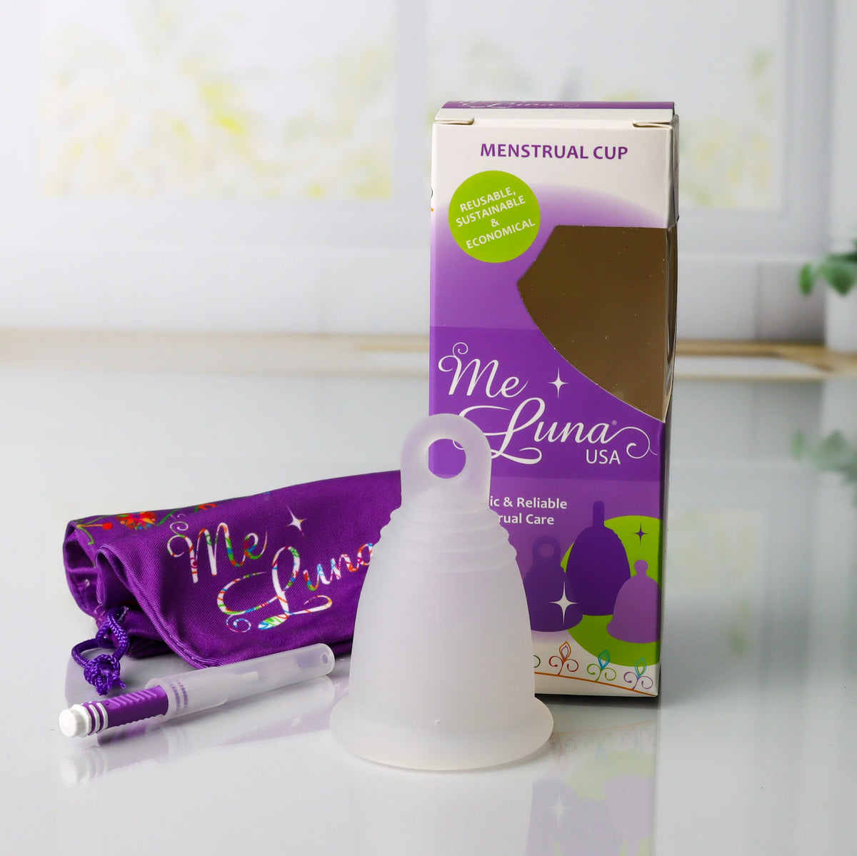 MeLuna Heavy Flow Menstrual Cup | High Capacity XL | Classic | Ring Handle