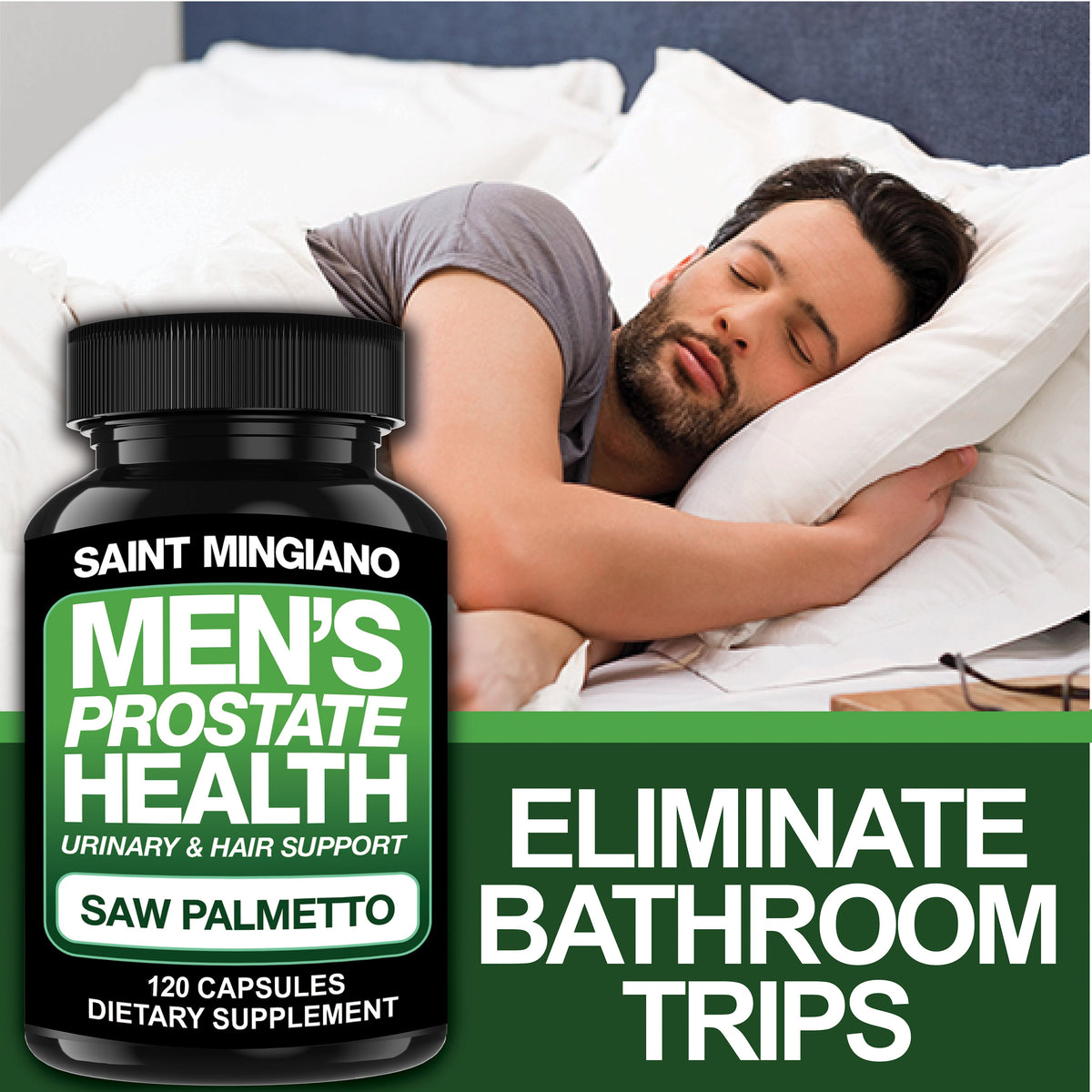 Men's Prostate Health - 120 Capsules of Advanced Prostate Supplements for Men with Saw Palmetto