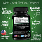 Men's Prostate Health - 120 Capsules of Advanced Prostate Supplements for Men with Saw Palmetto