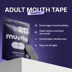 Muzzle® Mouth Tape for Adults (Medium Hold)