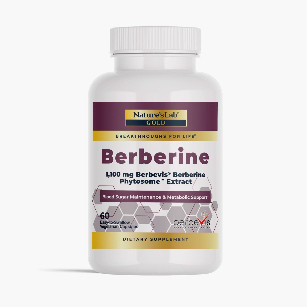 Nature's Lab Gold Berbevis® Berberine Phytosome™ Extract - 60 Capsules