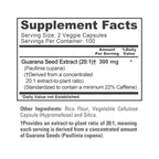 NusaPure Guarana Extract 20:1 Extract, 300 mg per Veggie Caps 200 Count (Non-GMO, Vegan)