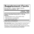 NusaPure USDA Organic Holy Basil Capsules 20:1 Extract, 350 mg 150 Vegan Caps Tulsi Holy Basil Leaf Extract 2.5% Ursolic Acid Non-GMO