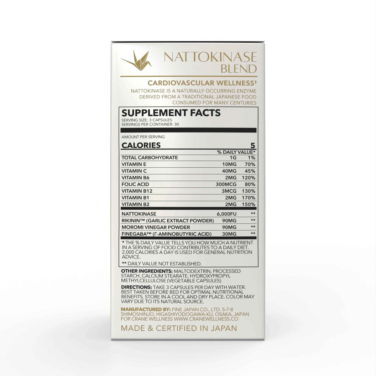 Nattokinase Blend 6,000 FU Cardiovascular Support Capsules