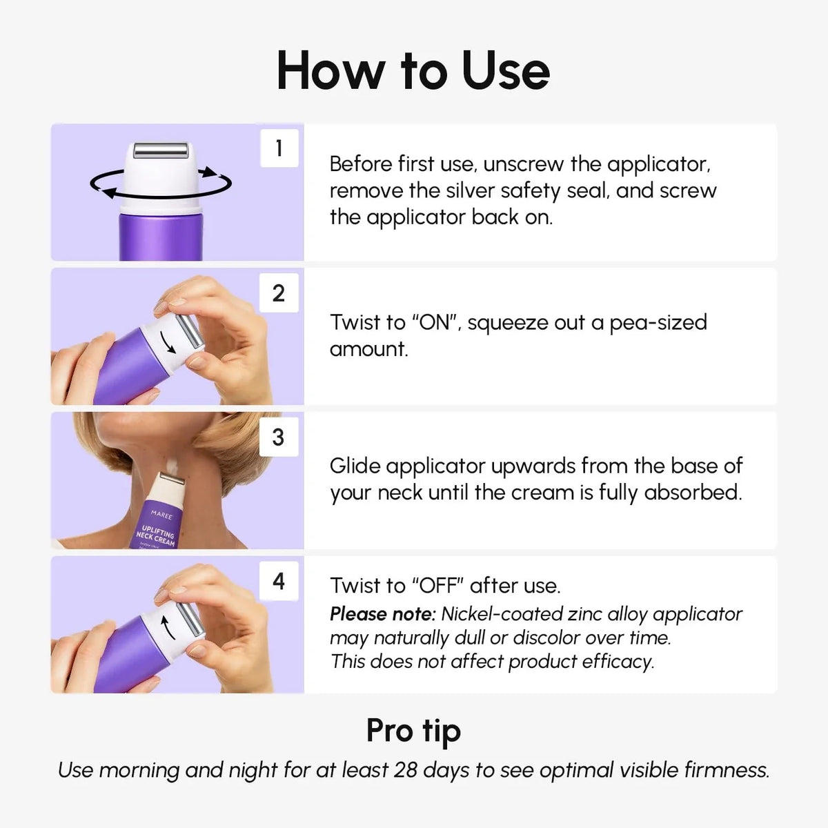 Pro-Retinol Neck Lifting Cream Massager