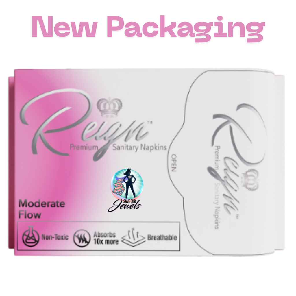 Moderate Flow Reign Premium Sanitary Napkins (10 Per Pack)