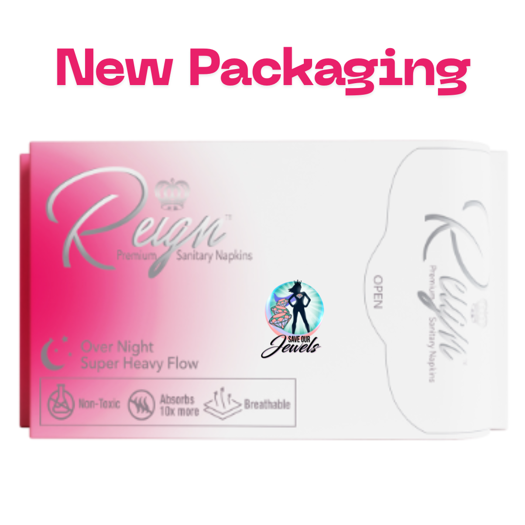 Super Heavy Flow Reign Premium Sanitary Napkins (7 Per Pack)