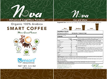 Nova Organic Smart Coffee for Cognitive Function, Memory, Focus, and Motivation