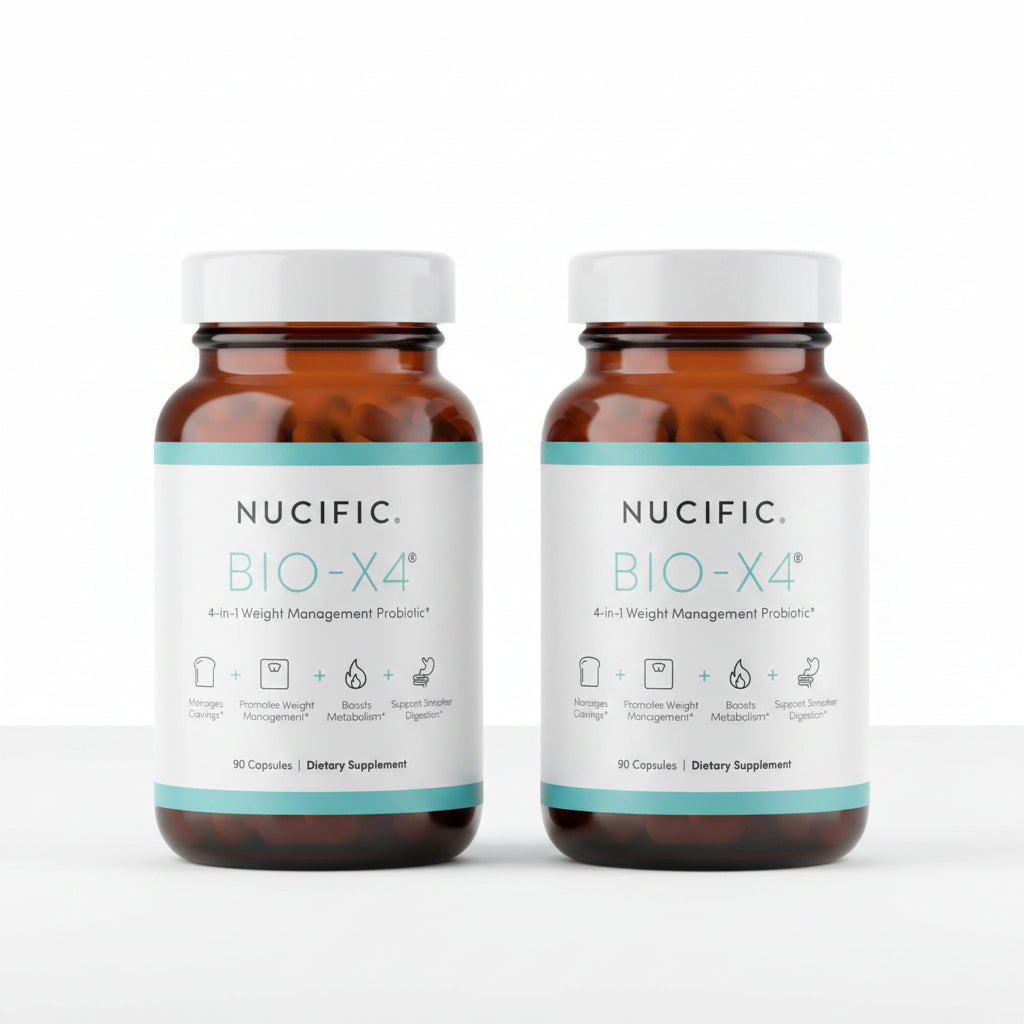 Nucific Bio-X4 4-in-1 Weight Management Probiotic – 90 Capsules | Daily Digestive & Wellness Support