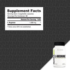 NutraBio L-Arginine - 120 Capsules
