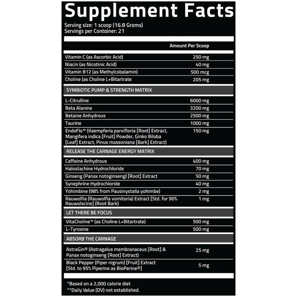 NutriFitt Carnage Pre-Workout