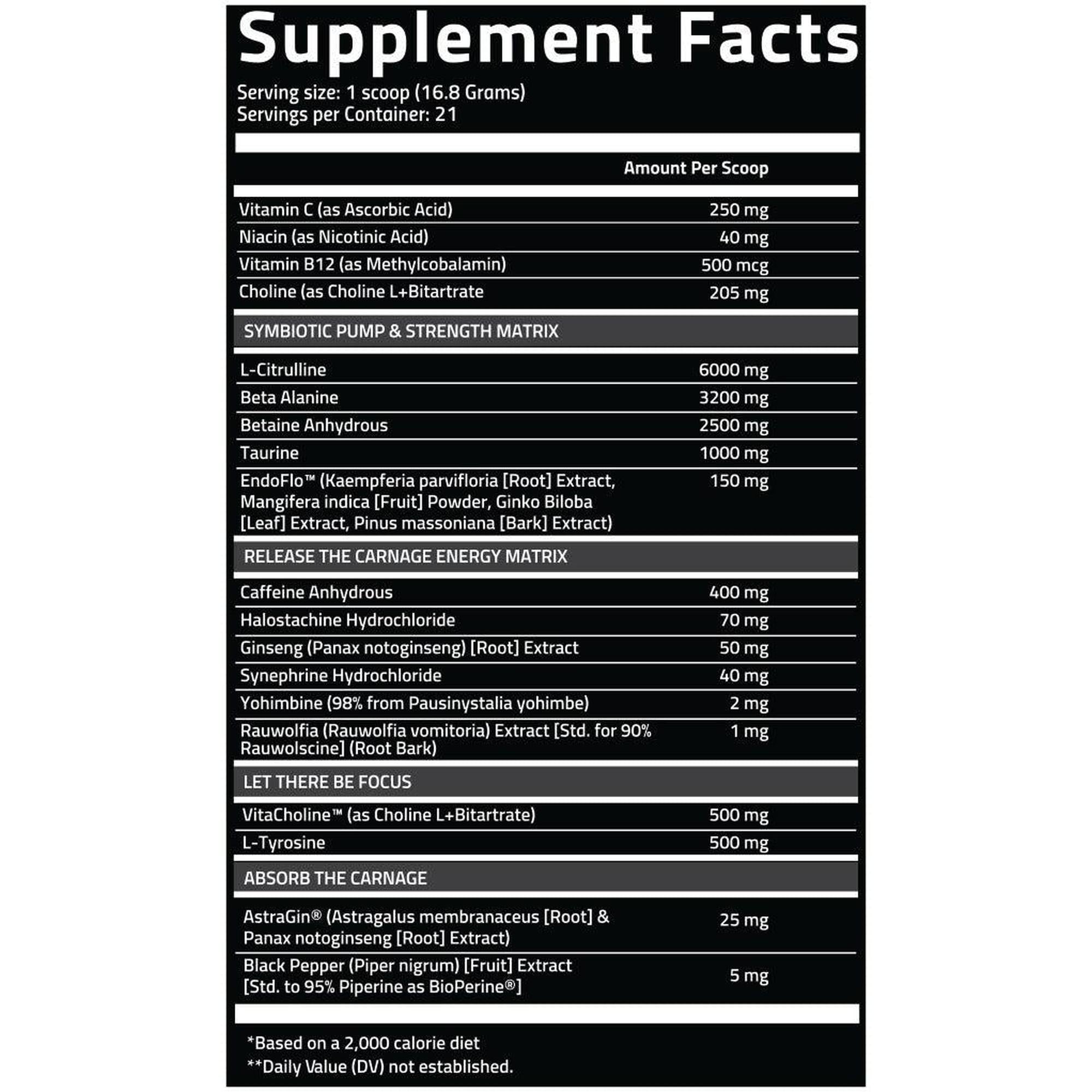 NutriFitt Carnage Pre-Workout