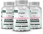 Pure Magnesium Glycinate with Zinc - Maximum Strength Chelated Magnesium Supplement for Women and Men 90 Capsule