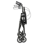 Rollator Rolling Walker with 6" Wheels, Fold Up Removable Back Support and Padded Seat
