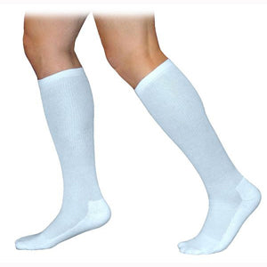 Sigvaris Sigvaris-362CXSM00 20-30 mm Hg Cushioned Short Cotton Socks  White - Extra Large