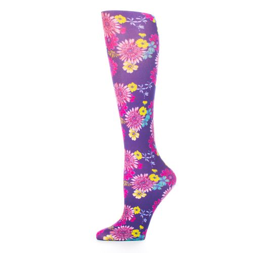 RedMoby Celeste-Stein-CMPS-2156 Womens 8-15 mmHg Compression Sock - Navy Daisy