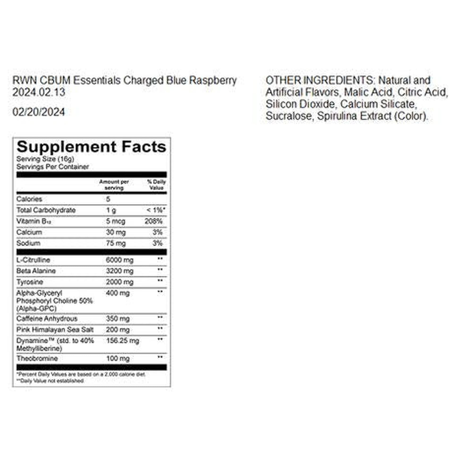Raw Nutrition CBUM Essential Charged Pre-Workout