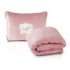 Coral Fleece Travel Blanket – 2-in-1 Portable Airplane Blanket & Pillow