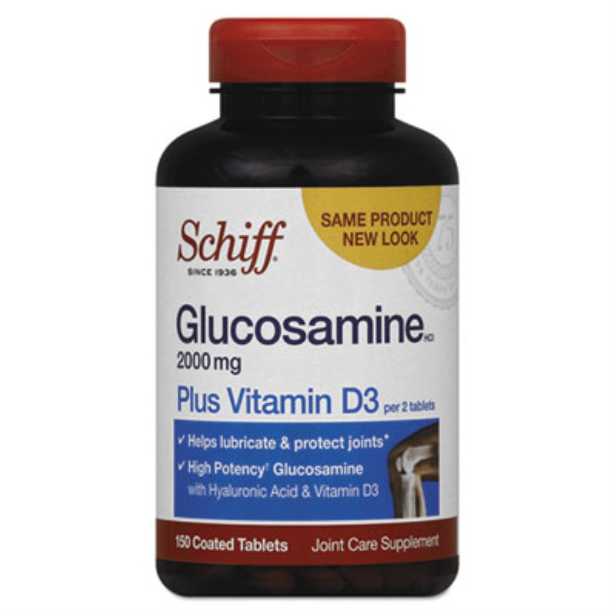 Schiff Glucosamine 2000 mg with Hyaluronic Acid Coated Tablet ,TABLET,GLUCOSAMINE,2000MG