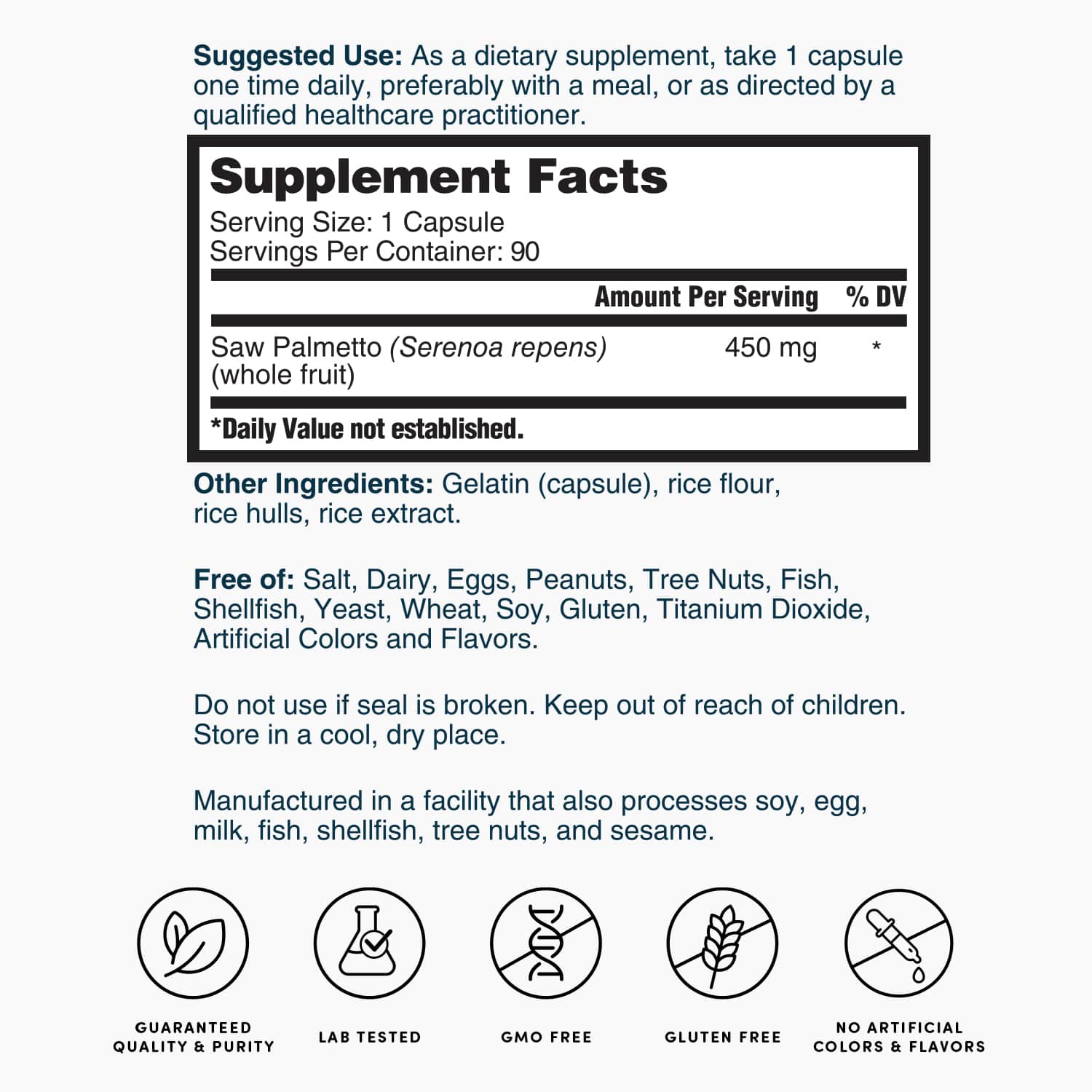 Nature’s Lab Saw Palmetto - 90 Capsules