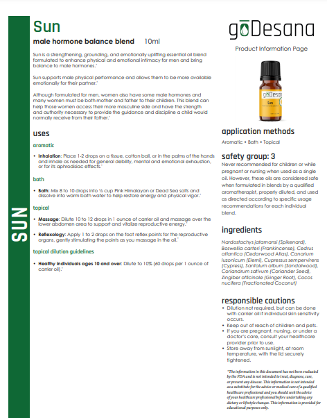 Sun Male Hormone Balancing Essential Oil Blend