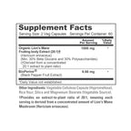 NusaPure Lions Mane 20:1 Extract 1000mg - Made with Organic Lion`s Mane, Bioperine - 30% Polysaccharides - 120 Veggie Caps. Non-GMO, Gluten Free