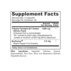 NusaPure Tribulus Terrestris 50:1 Extract, 1000 mg | 120 Veggie Caps | 95% Steroidal Saponins | Non-GMO, Bioperine