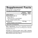 NusaPure White Willow Bark 20:1 Extract, 200 mg, 200 Veggie Capsules, Max Strength, (Non-GMO, Vegan)