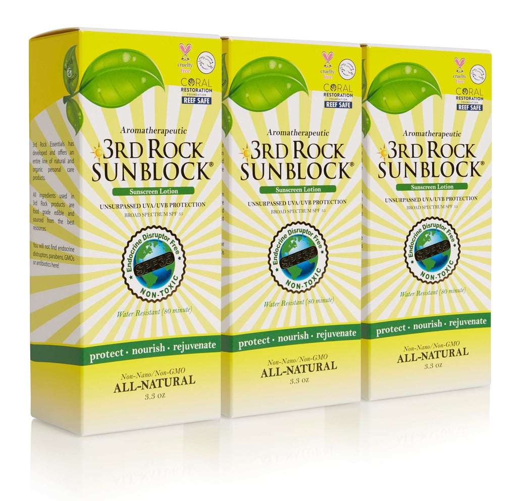 3rd Rock Sunblock® Sunscreen Lotion - Aromatherapeutic - Zinc Oxide 35 SPF