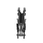 Steel Transport Wheelchair, Fixed Full Arms, 19" Seat