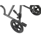 Steel Transport Wheelchair, Fixed Full Arms, 19" Seat