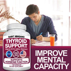 Thyroid Support Supplement with Iodine |120 Capsules to Help Body Mass & Improve Energy