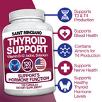 Thyroid Support Supplement with Iodine |120 Capsules to Help Body Mass & Improve Energy