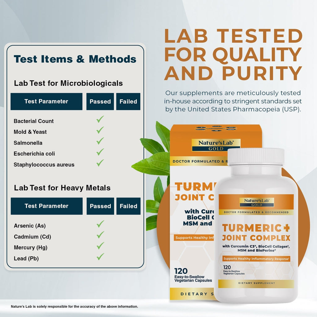 Nature’s Lab Gold Turmeric + Joint Complex - 120 Capsules