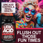Uric Acid Support -120 Capsules - Supports Kidney Cleanse Detox & Repair, Gallbladder & Urinary Tract Issues