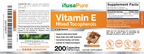 NusaPure Vitamin E Mixed Tocopherols - Suitable for Vegetarian/Vegan, Non - GMO - 1000 IU 200 Tablets