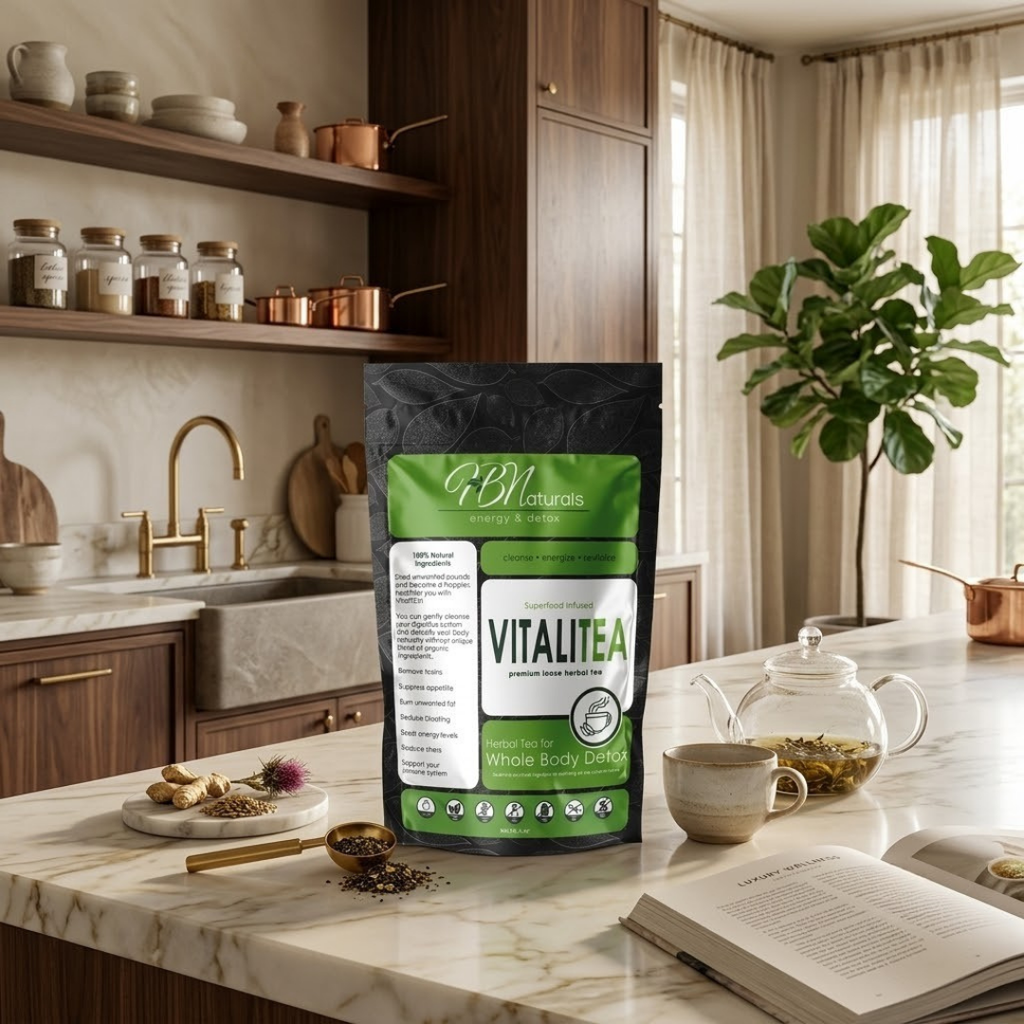 VitaliTea Organic Whole Body Detox Tea - Lymphatic, Kidney and Liver Support