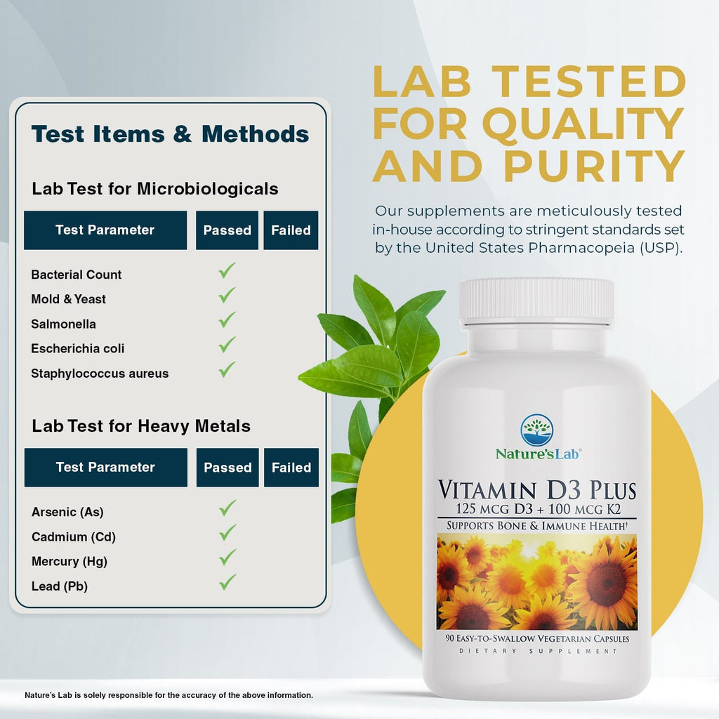 Nature's Lab Vitamin D3 Plus - 90 Capsules