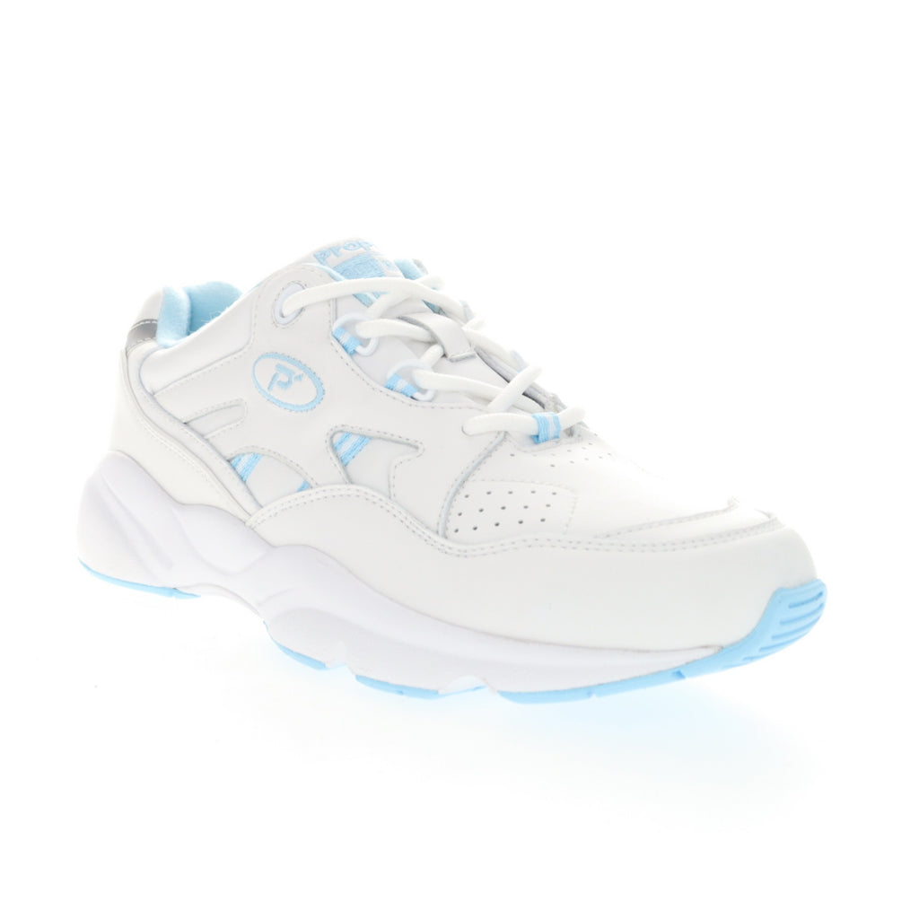 Propet Stability Walker Women's Sneakers - White/Lt Blue, Size 13