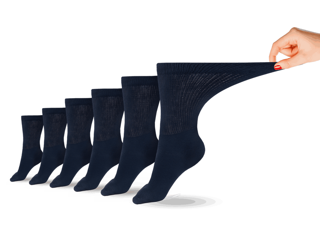 Women's Cotton Diabetic Crew Socks (6 Pair)