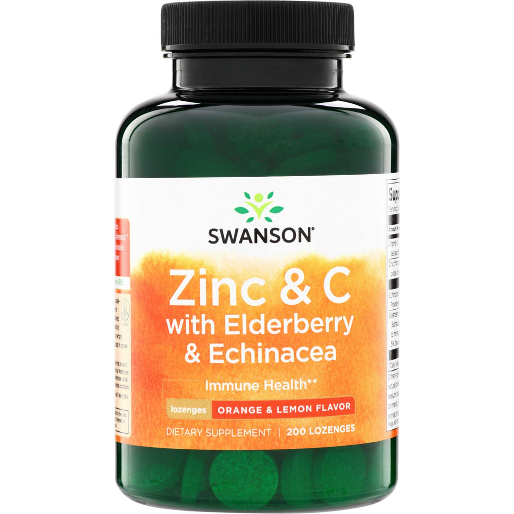Zinc & C Lozenges w/ Elderberry & Echinacea-Orange & Lemon Flavor