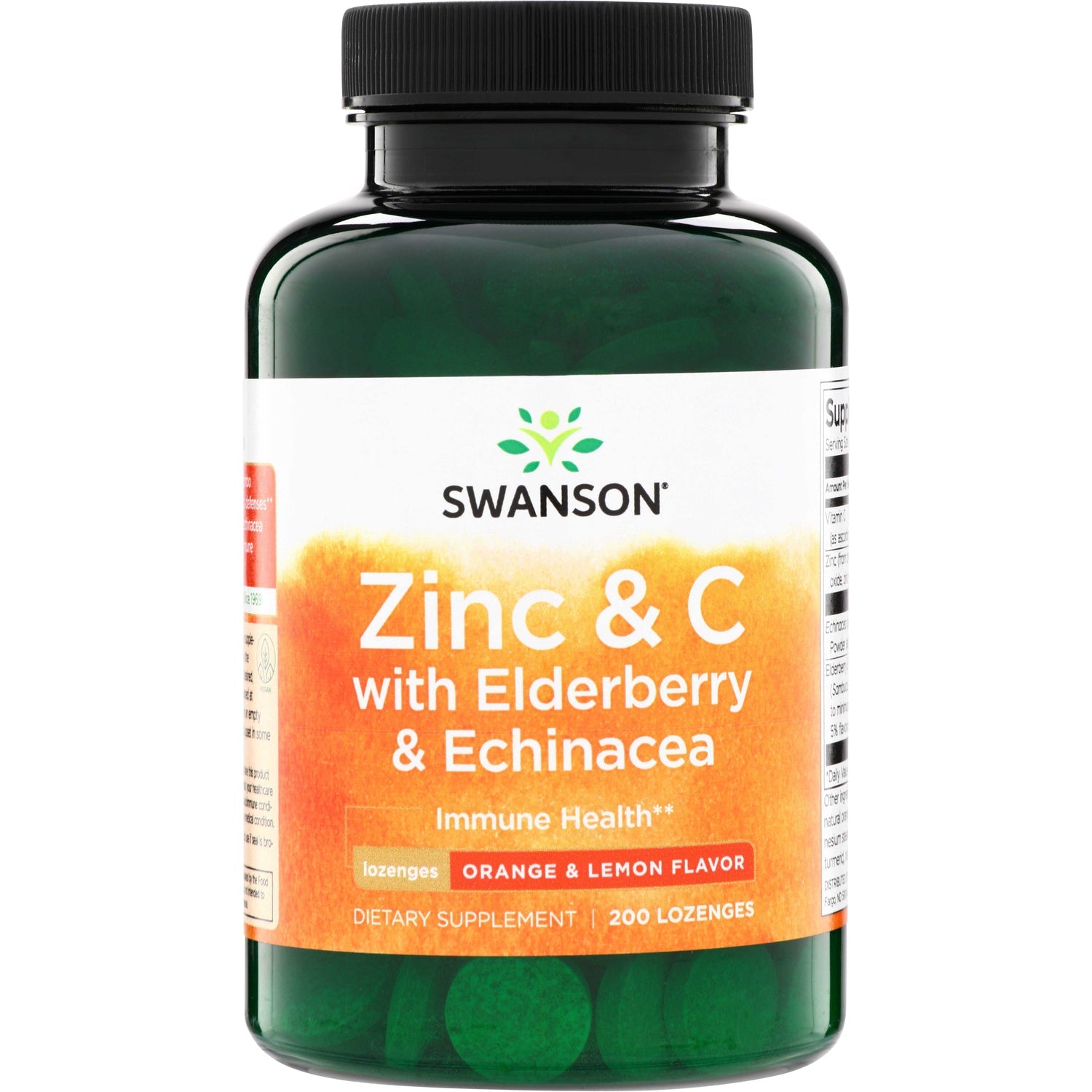 Zinc & C Lozenges w/ Elderberry & Echinacea-Orange & Lemon Flavor