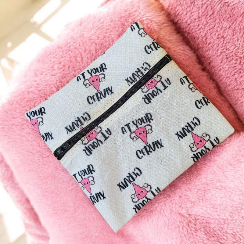 Zippered Menstrual Cup Pouch | Uterus & Advocacy Prints