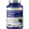 NusaPure Black Currant Seed Oil 1605 mg Gamma Linoleic Acid (GLA) 15% 180 Softgels (Non-GMO, Soyfree)