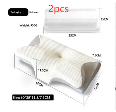 Memory Foam Butterfly Pillow – Slow Rebound Cervical Support