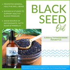 3,000 mg Thymoquinone (5%) Hexane-Free Organic Cold Pressed Black Seed Oil - Pure & POTENT