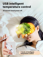 USB Heated Eye Mask with Herbal Packs and 5 Heat Settings
