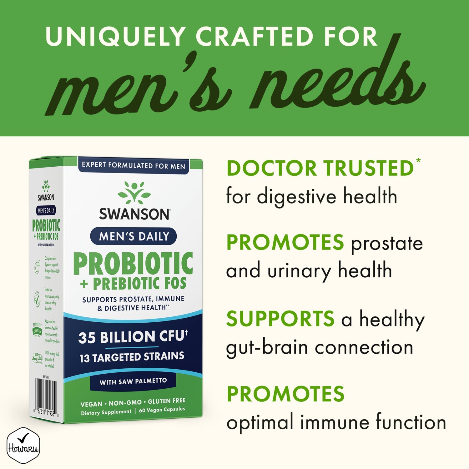 Men's Daily Probiotic + Prebiotic FOS