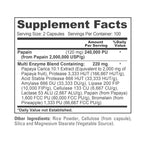 NusaPure Papaya Papain Enzyme Complex 240,000 PU - 200 Veggie Caps - Suitable for Vegetarian, Vegan Non-GMO